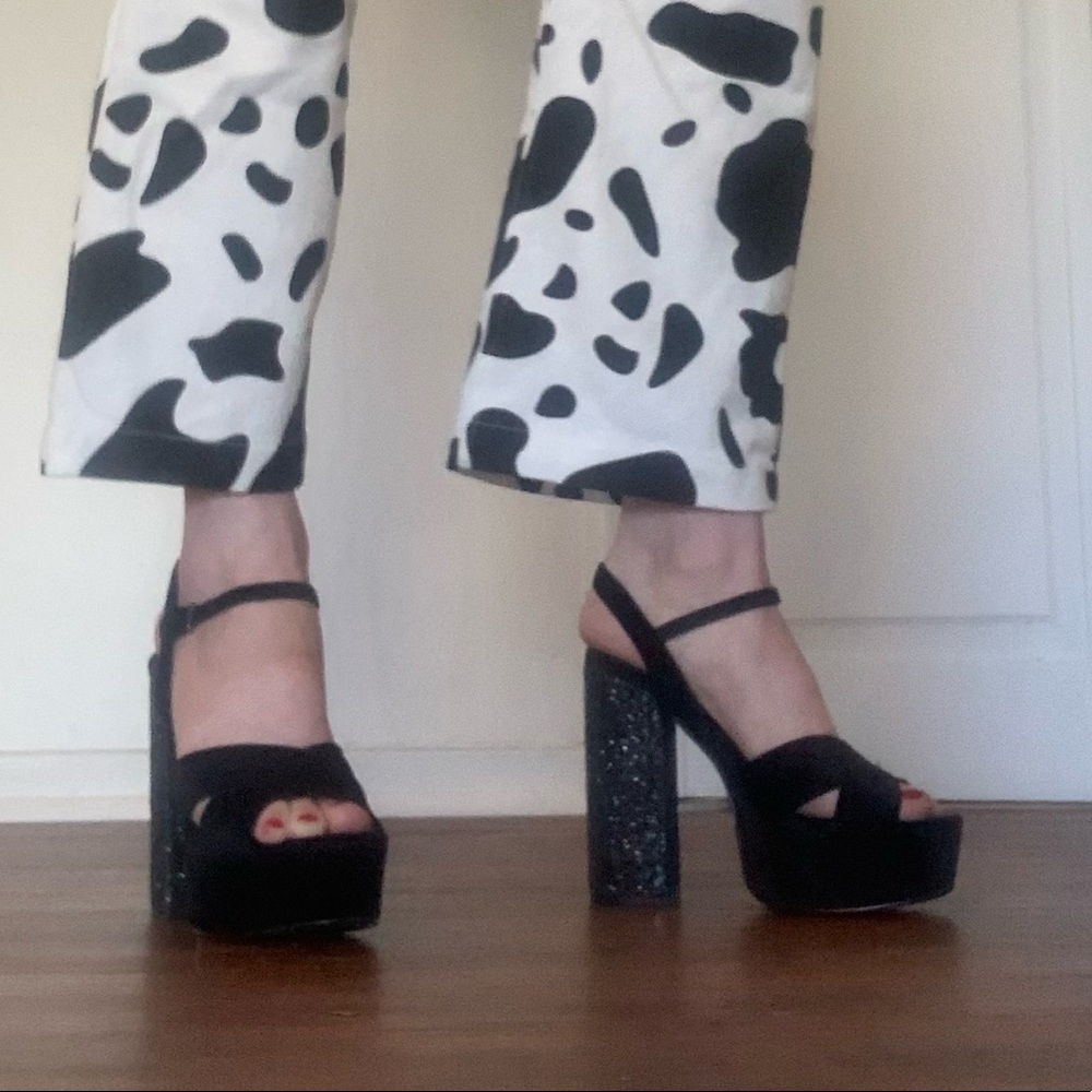 Primadonna Velvet Glitter Heels